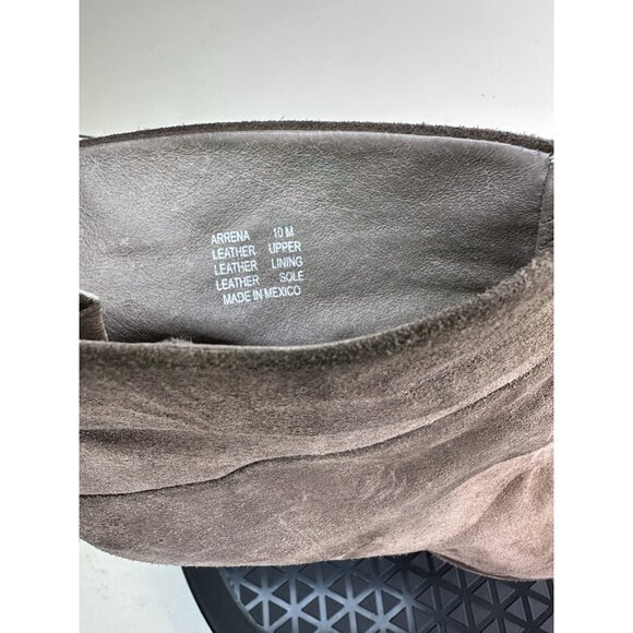 STEVE MADDEN "Arrena" Leather Suede Tan Boots Booties Size 10M - Picture 5 of 9